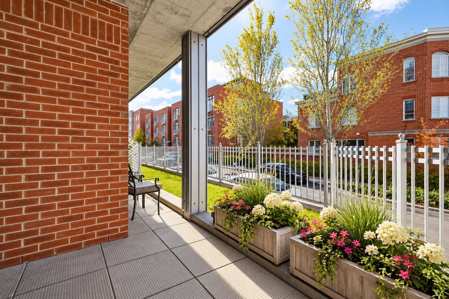 Modifié virtuellement à des fins de présentation - Terrasse