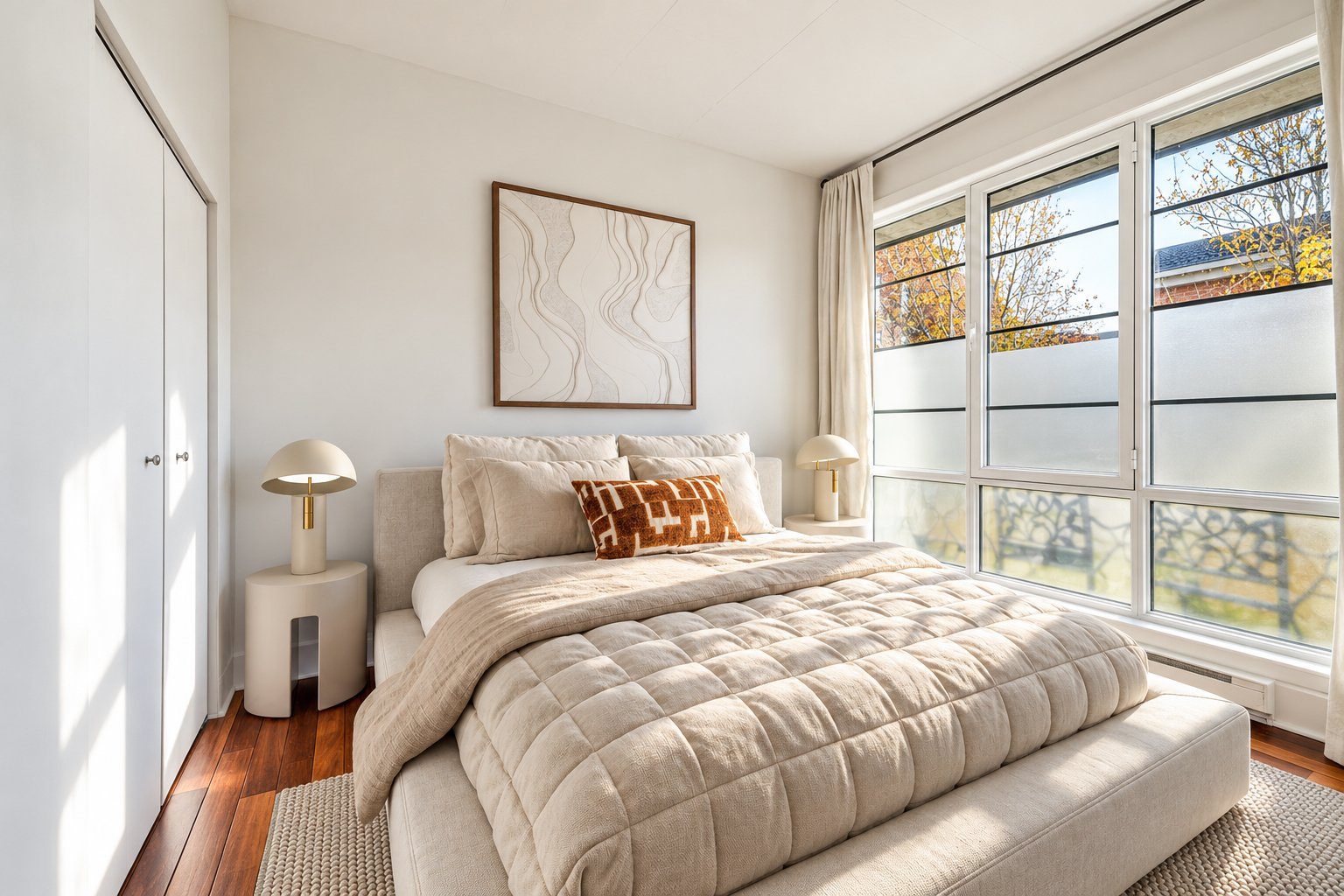 Modifié virtuellement à des fins de présentation - Chambre à coucher principale